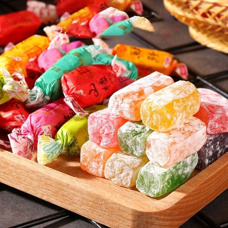 正宗山东特产高粱饴Q弹拉丝软糖混合糖果年货批发多种水果口