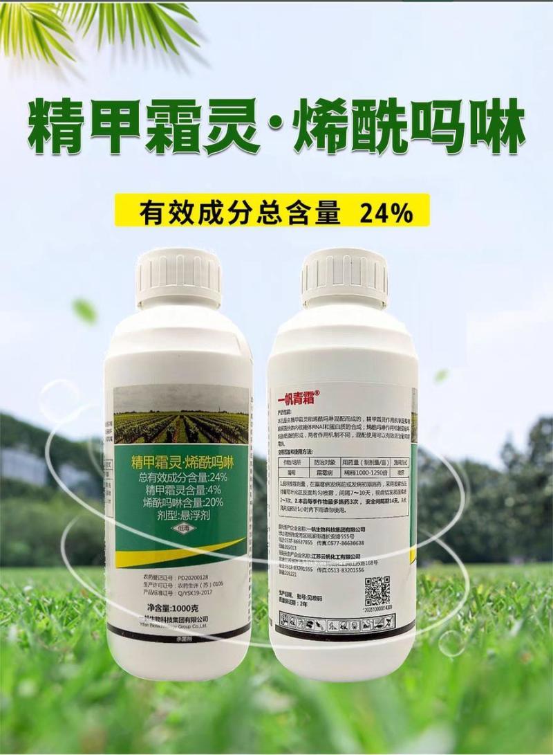 一帆青霜24%精甲霜灵·烯酰吗啉悬浮剂葡萄霜霉病芋头