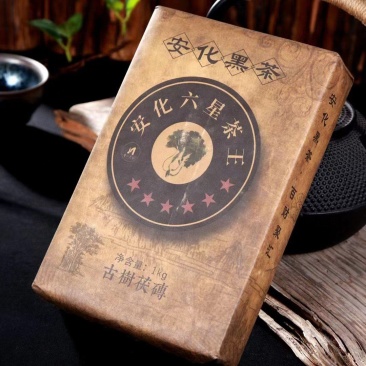 2斤湖南安化黑茶2003年陈年金花黑茶茯砖茶黑金
