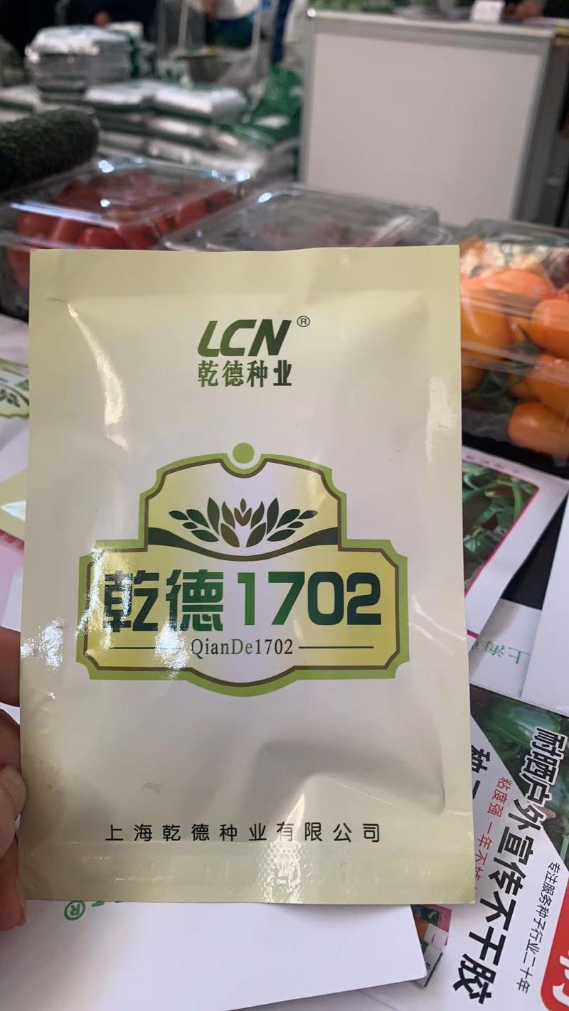 热卖黄瓜种子乾德1702强磁黑油亮大黄瓜高产抗病绿瓤