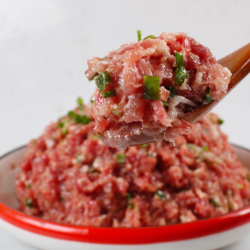 【猪肉馅】商用鲜肉馅料10斤装速冻包子馅料馄饨馅饺猪肉馅