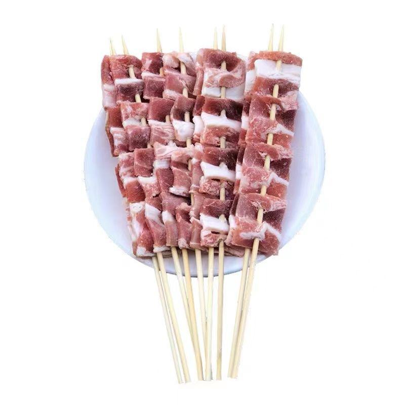 原切五花肉大串烧烤油炸半成品铁板猪肉串商用户外烧烤商用