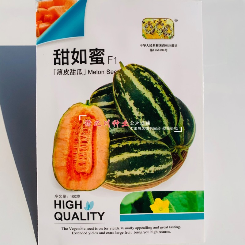 甜如蜜甜瓜种子糖度高薄皮甜瓜种籽甜脆香味浓花皮香瓜种子