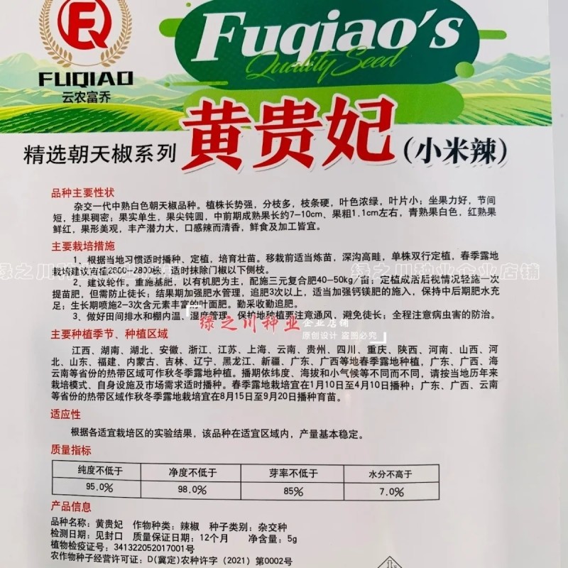 黄白色朝天椒种子大果小米辣种子特辣香泡椒种子单生朝天辣椒