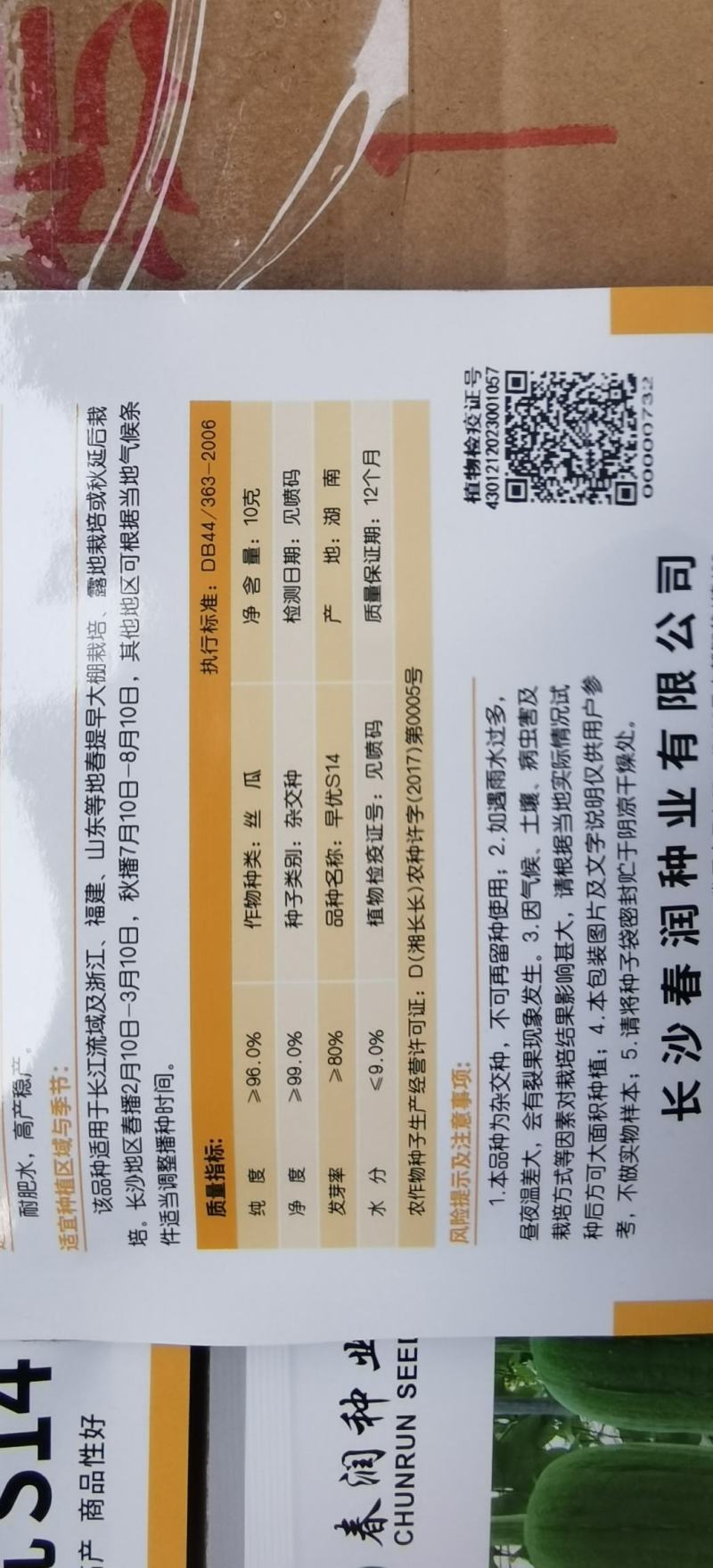 肉丝瓜种子早优S14早熟短棒丝瓜密集品质好产量高