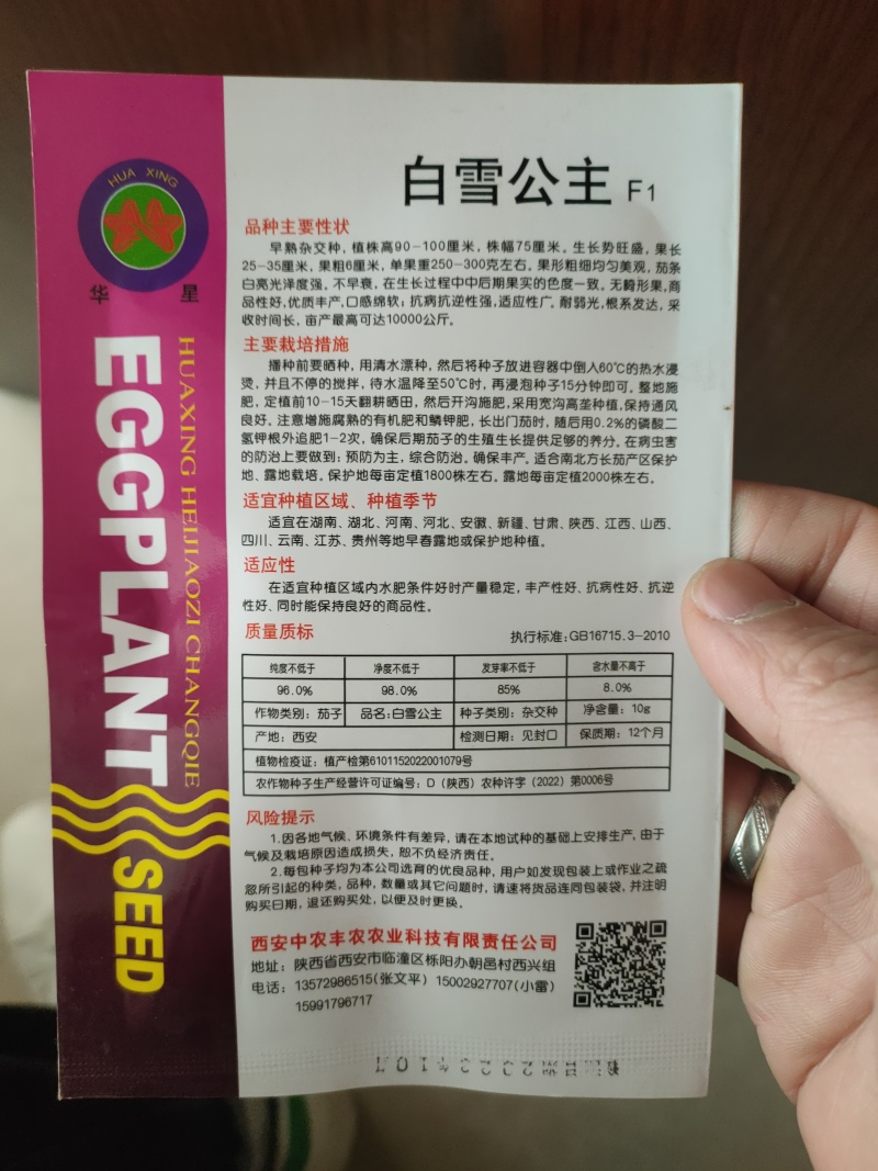 白茄种子白雪公主茄子种子白玉茄子种子