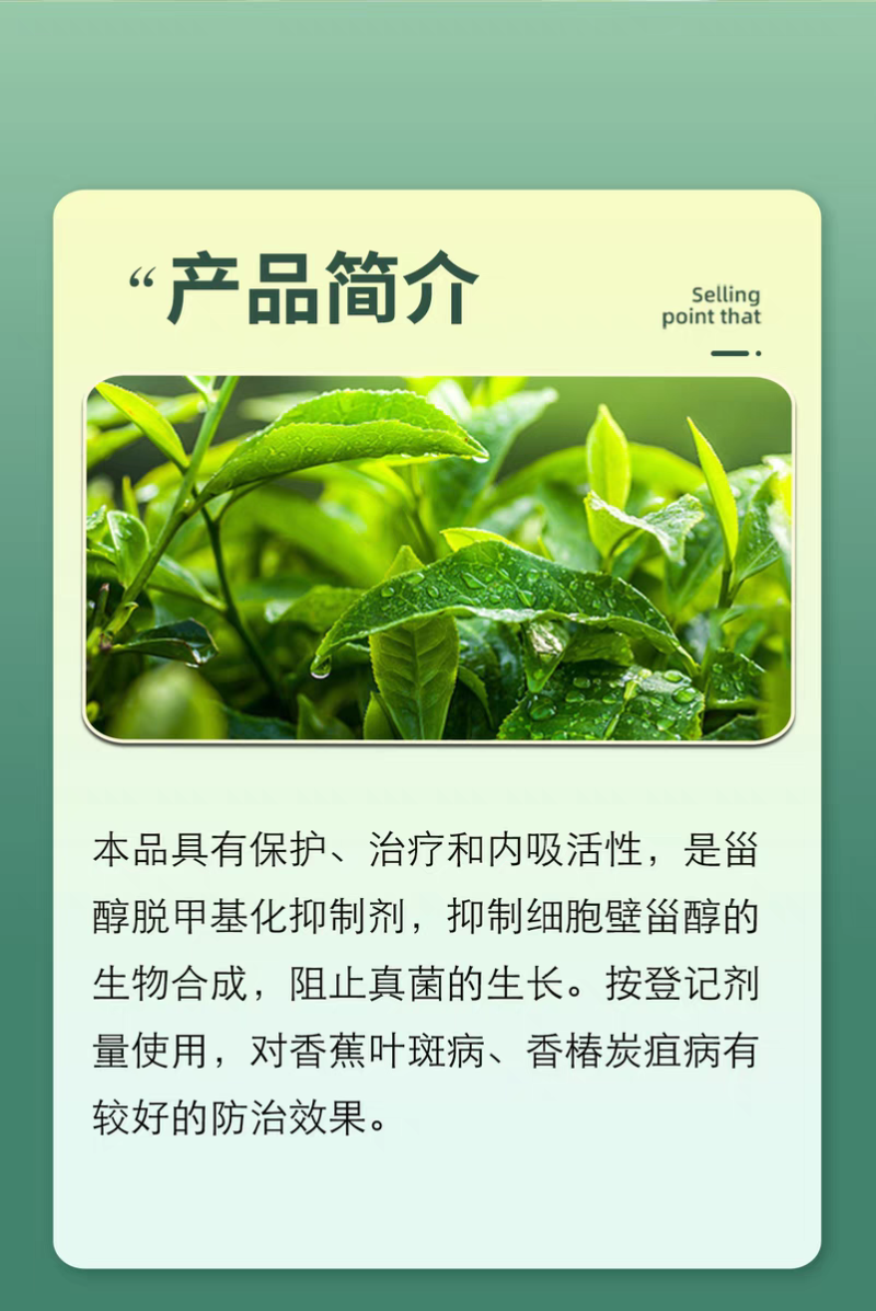 一帆卫青40%苯醚甲环唑悬浮剂炭疽病叶斑病农药杀菌