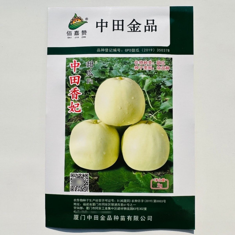 中田金品中田香妃甜瓜种子薄皮香瓜种子甜度高