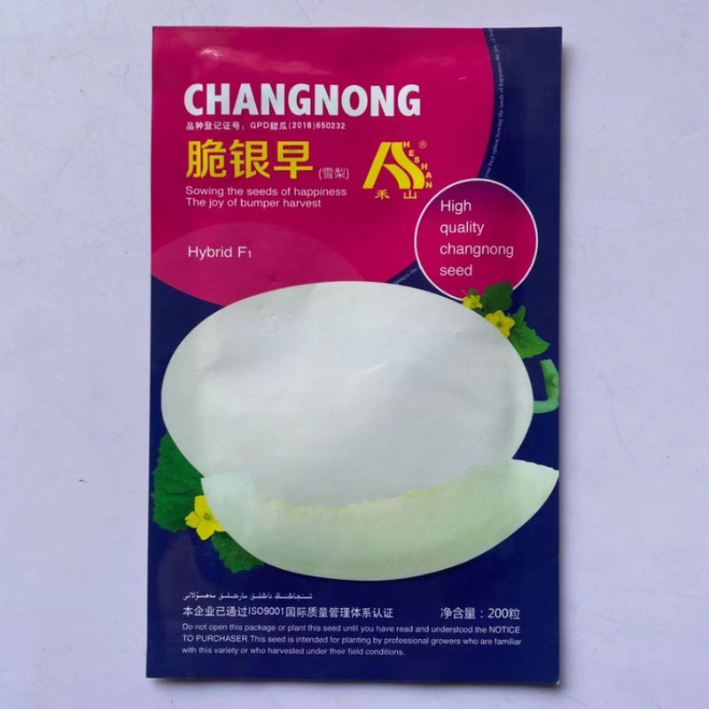 禾山脆银早雪梨甜瓜种子椭圆形大果型甜瓜种子新品