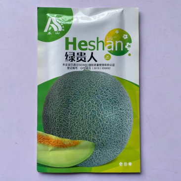 绿贵人哈密瓜种子网纹高圆型厚皮绿肉甜瓜种子