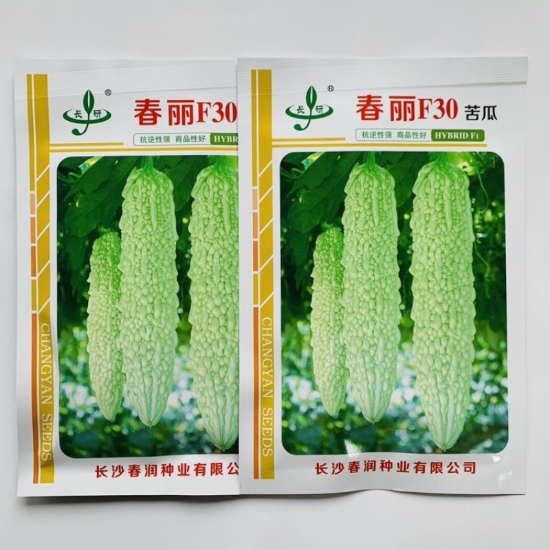 春丽F30珍珠白绿色苦瓜种子苦味中等硬度高