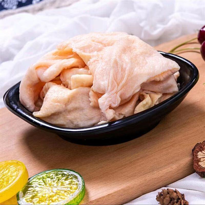 新鲜生鸡皮商用食品级鸡腿皮串烧烤油炸半成品冷冻发货鸡皮批
