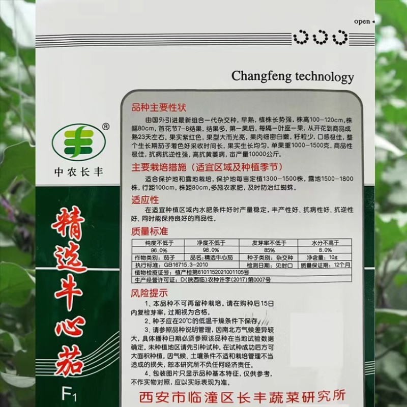 精选牛心茄种子茄子种子高产紫茄子