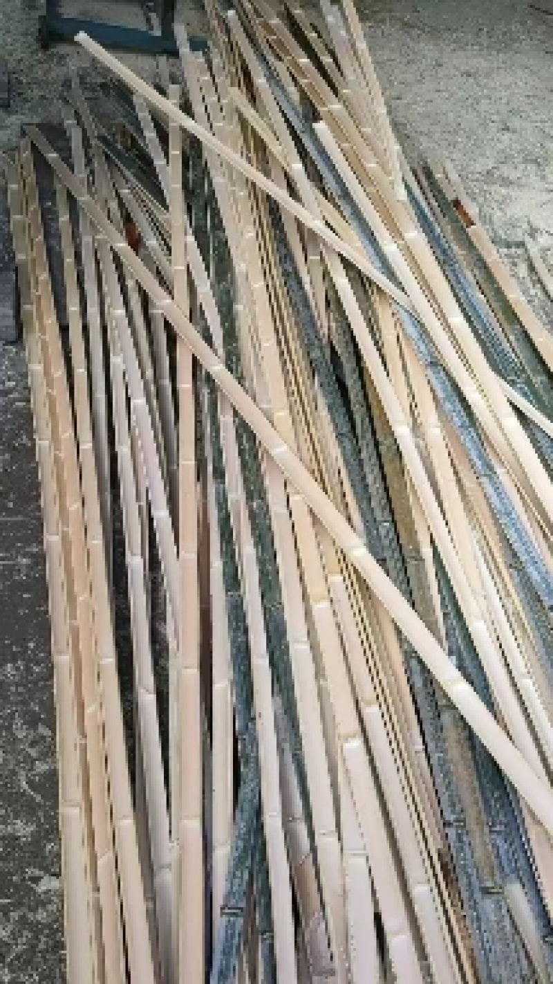 竹片大棚竹片小拱棚育苗片抛光定宽大量出售