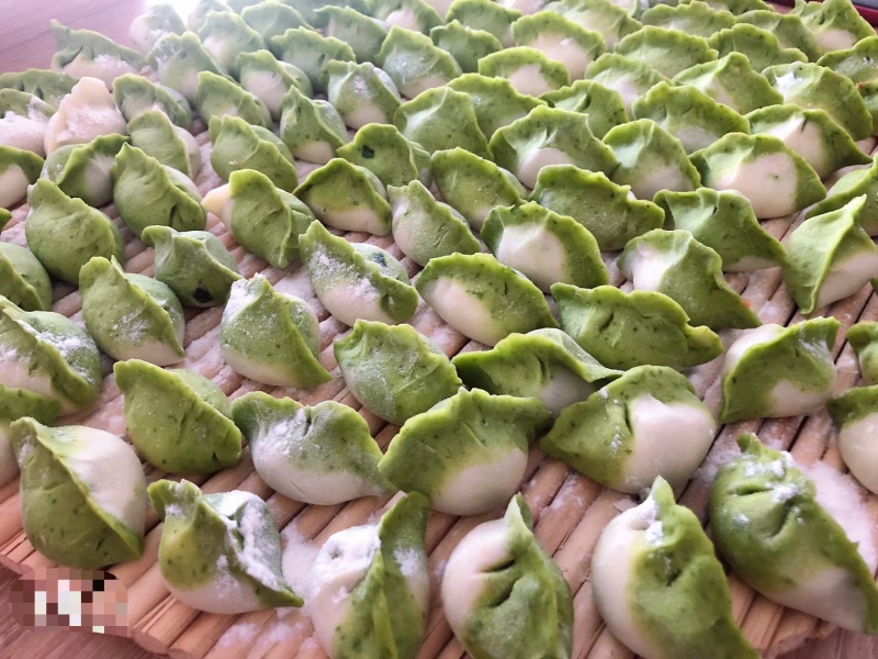 五彩果蔬饺子粉