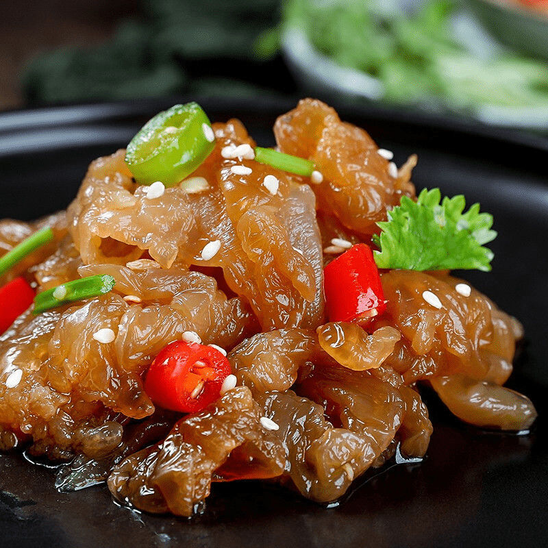包邮山东特产隆旺即食海蜇头海蜇丝，开袋即食可带礼盒