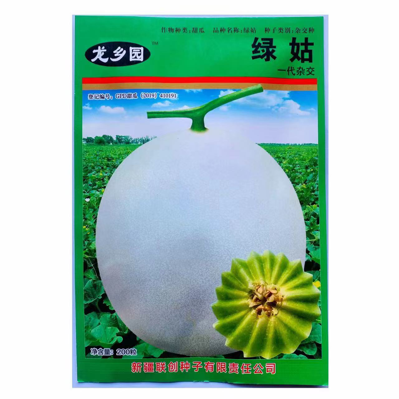 绿菇甜瓜品种种子白绿皮甜度18度种子包邮