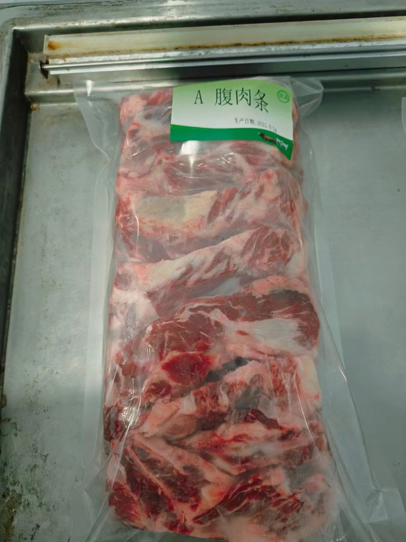 山东精修牛腹肉条，精修肉条，支持视频看货选货