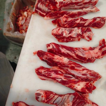 山东精修牛腹肉条，精修肉条，支持视频看货选货