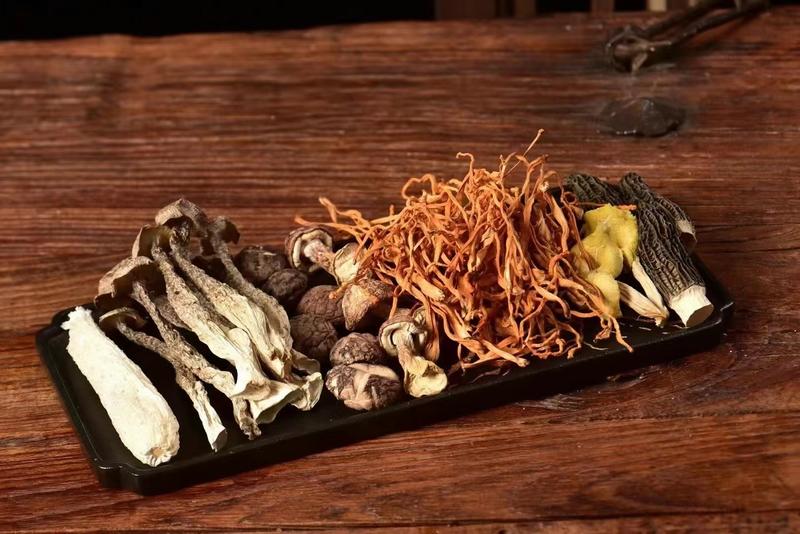 七彩菌菇汤料包干货虫草花煲汤食材羊肚菌炖鸭汤