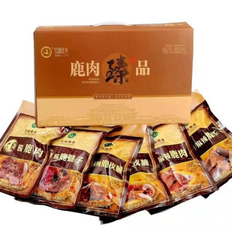 ✎送礼佳品ꪤ鹿肉珍品一箱6袋ꪤ酱鹿肉ꪤ麻辣鹿