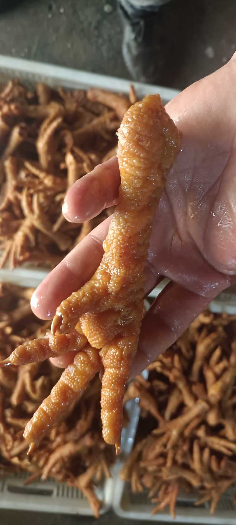 虎皮鸡爪油炸鸡爪原味鸡爪规格齐全卤菜店熟食批发