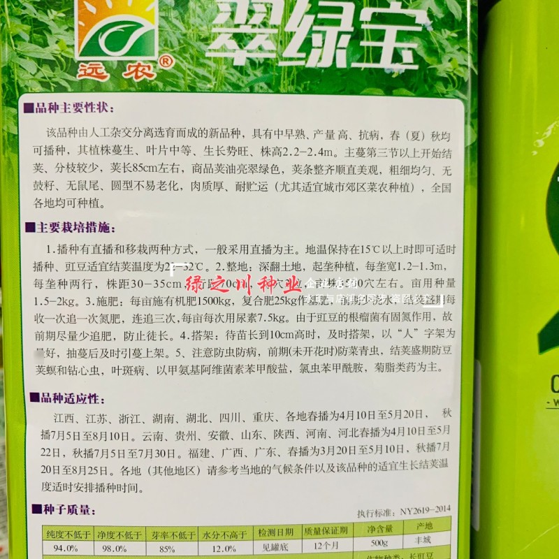 油亮翠绿条长豆角种子江西翠绿宝豇豆种子长条荚不鼓籽春夏秋