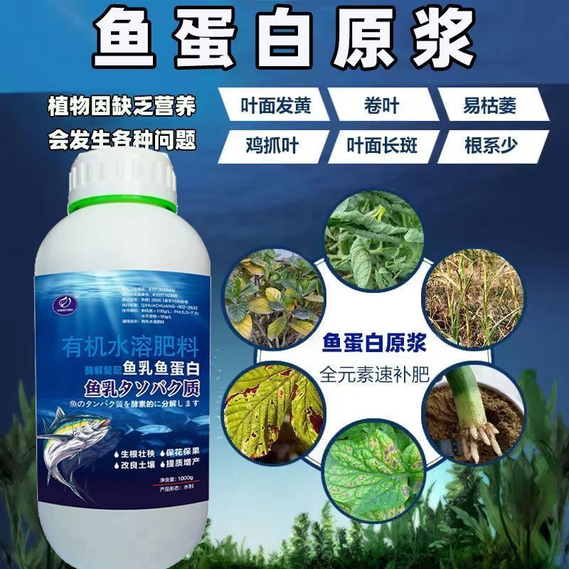 鱼蛋白水溶肥酶解鱼蛋白蔬菜专用生根膨果浓缩原浆