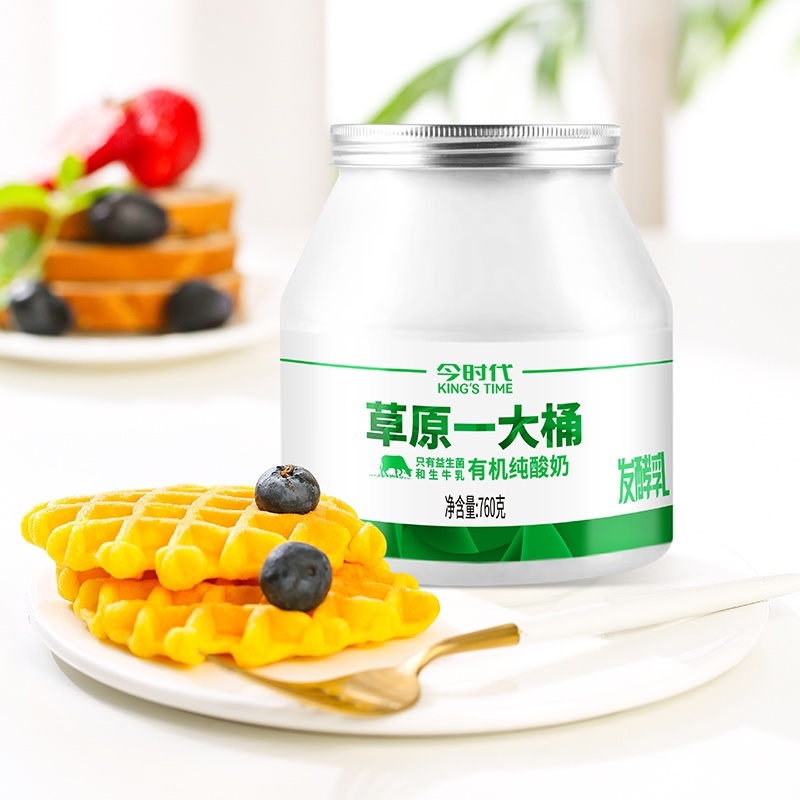 草原一大桶酸奶760克凝固型酸奶厂家招商