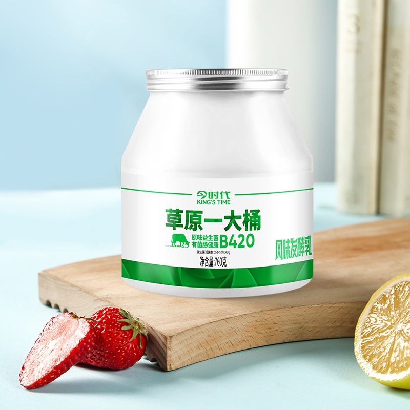 草原一大桶酸奶760克凝固型酸奶厂家招商