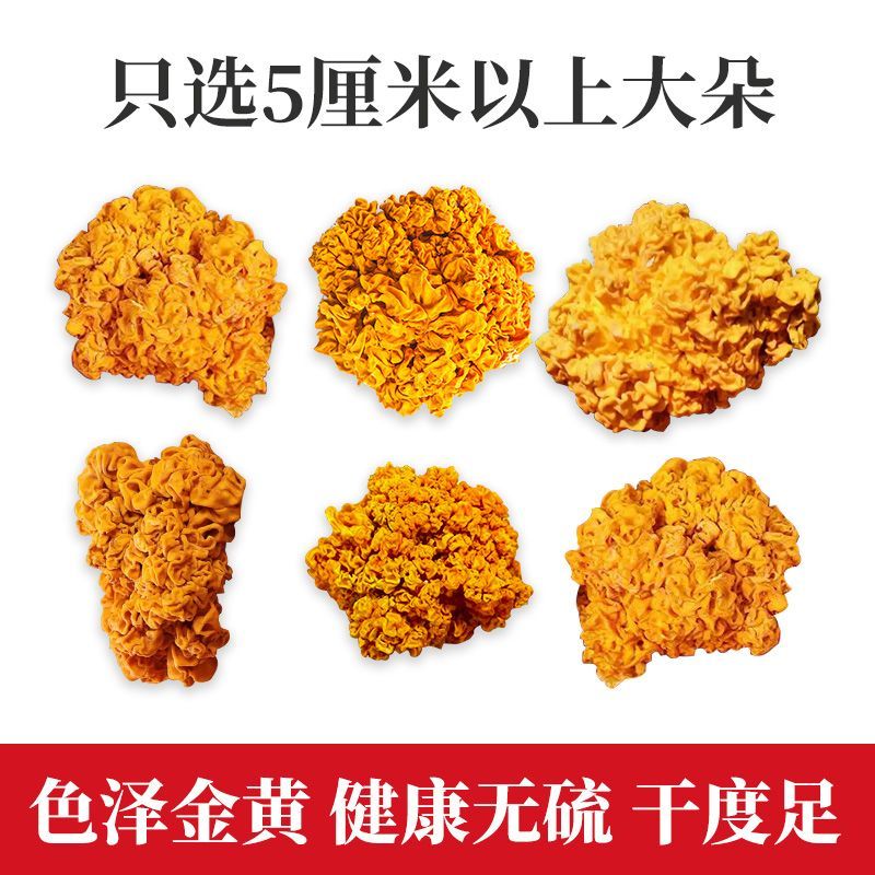 金耳菌云南干货野生大朵新鲜黄金耳羹食材黄耳菌菌菇金耳