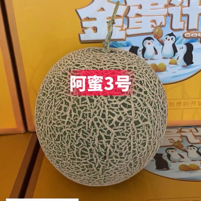 阿蜜3号网纹蜜瓜种子绿肉超甜哈密瓜口感软糯细腻香甜