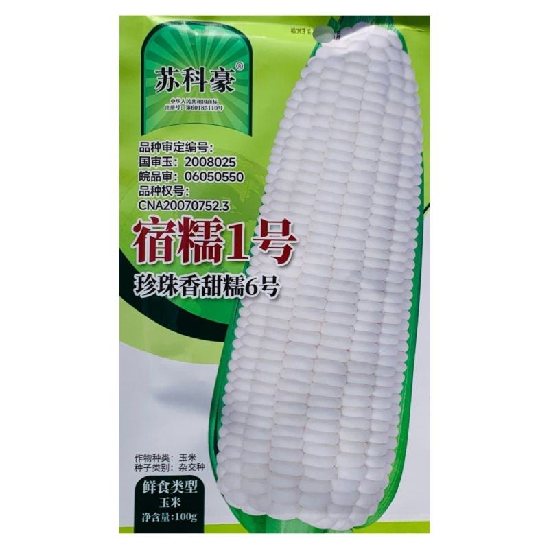 农科院国审宿糯1号鲜食白糯粘玉米种子矮杆大棒非转基因薄