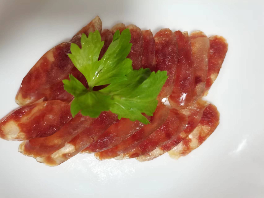 松花菜和腊肠原材料展示