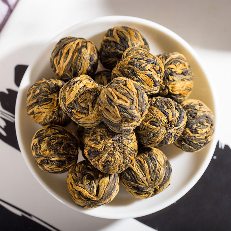 云南滇红红茶茶叶滇红龙珠功夫手工红茶绣球