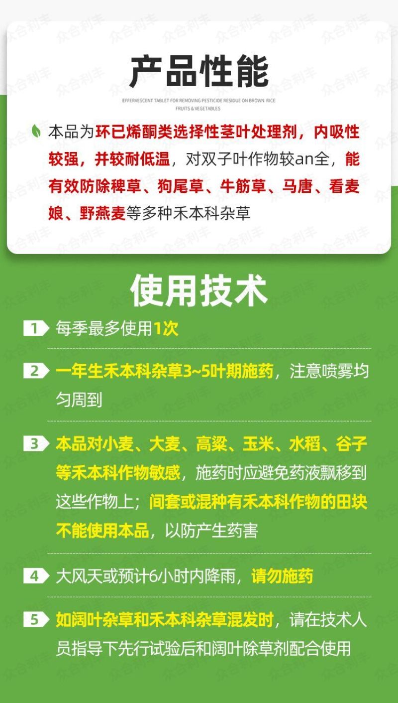 先达宝荚240克/升烯草酮春大豆田一年生禾本科杂草除