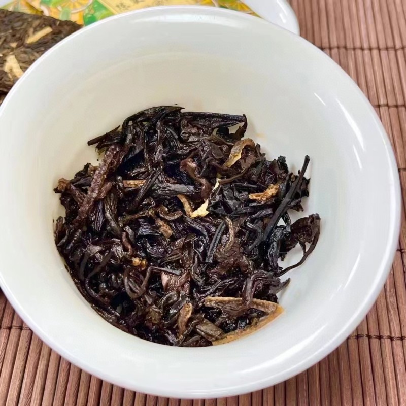陈皮普洱茶陈皮茶干橘皮勐海普洱熟茶熟普宫廷普洱
