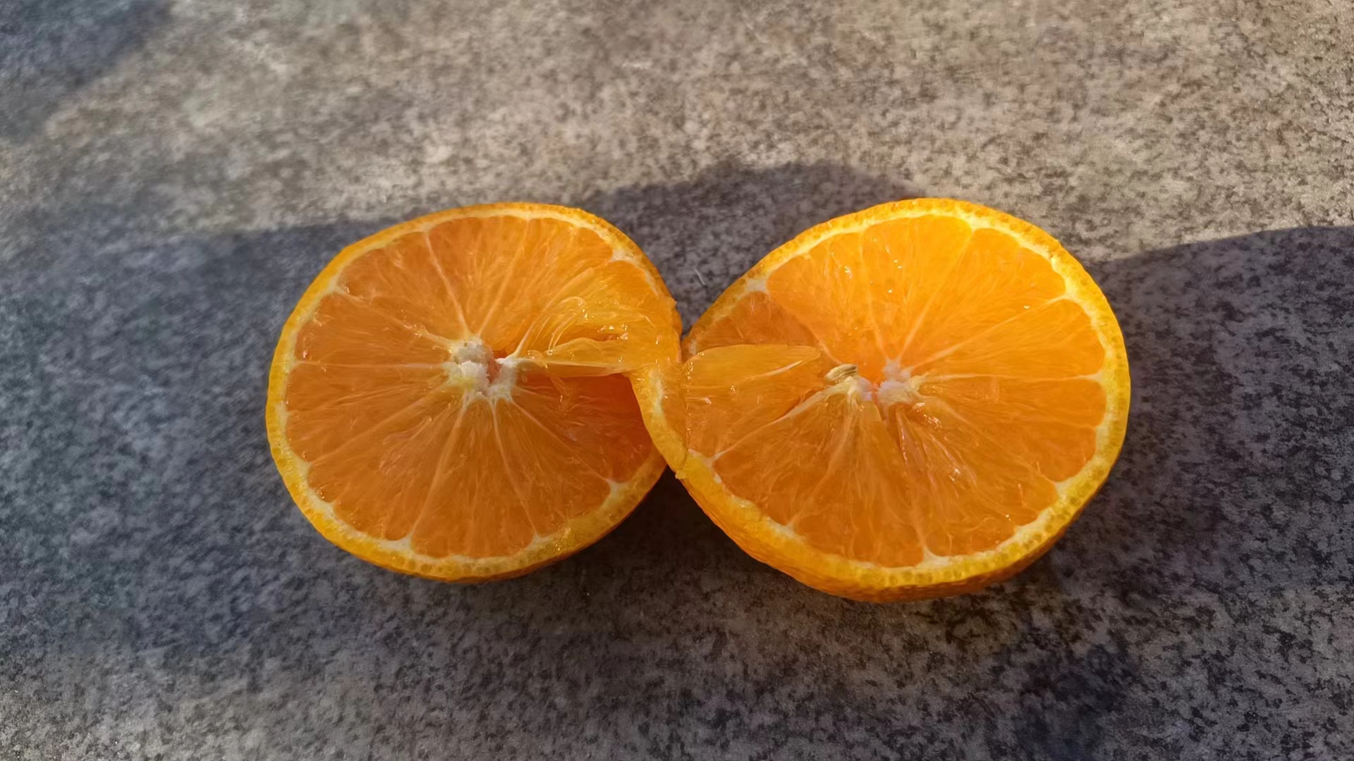 黄果柑切片过程图