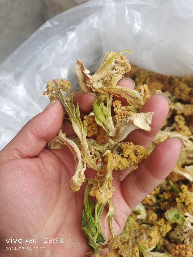 陕西汉中城固干花菜脱水菜花颜色好干净日供5吨