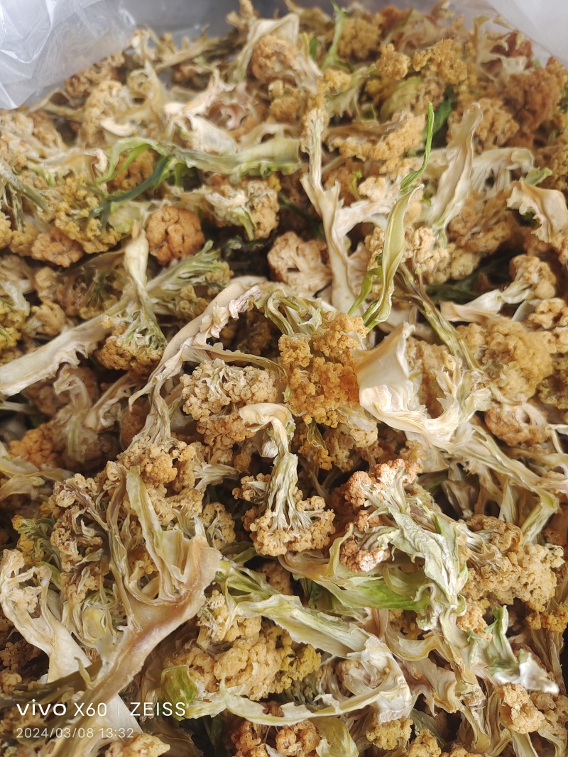陕西汉中城固干花菜脱水菜花颜色好干净日供5吨
