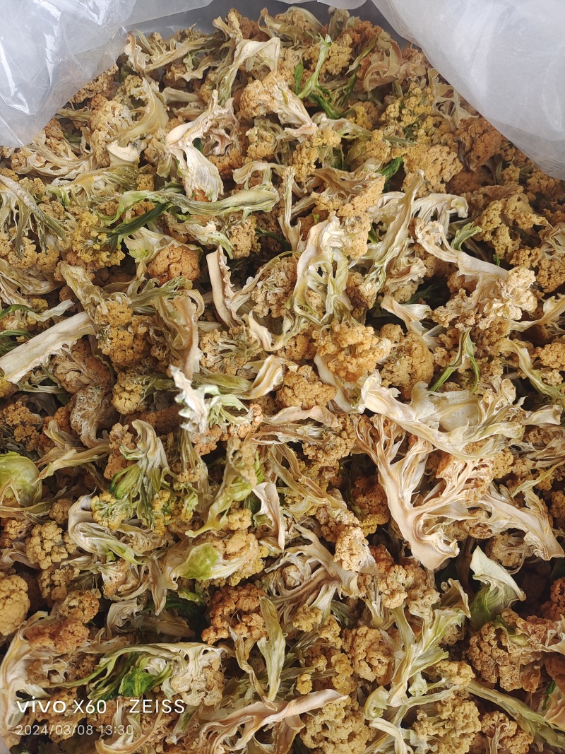 陕西汉中城固干花菜脱水菜花颜色好干净日供5吨