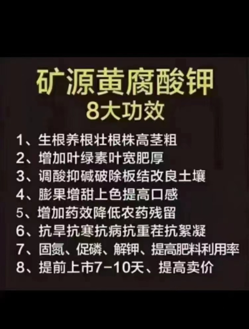 新疆矿源黄腐酸钾高含量全水溶易吸收抗硬水调节盐碱改良土壤