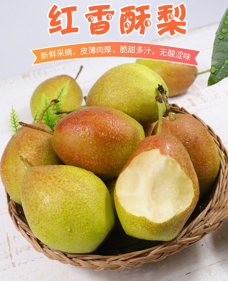 【精品红香酥梨】河北产地直发汁多味甜一手货源价格优