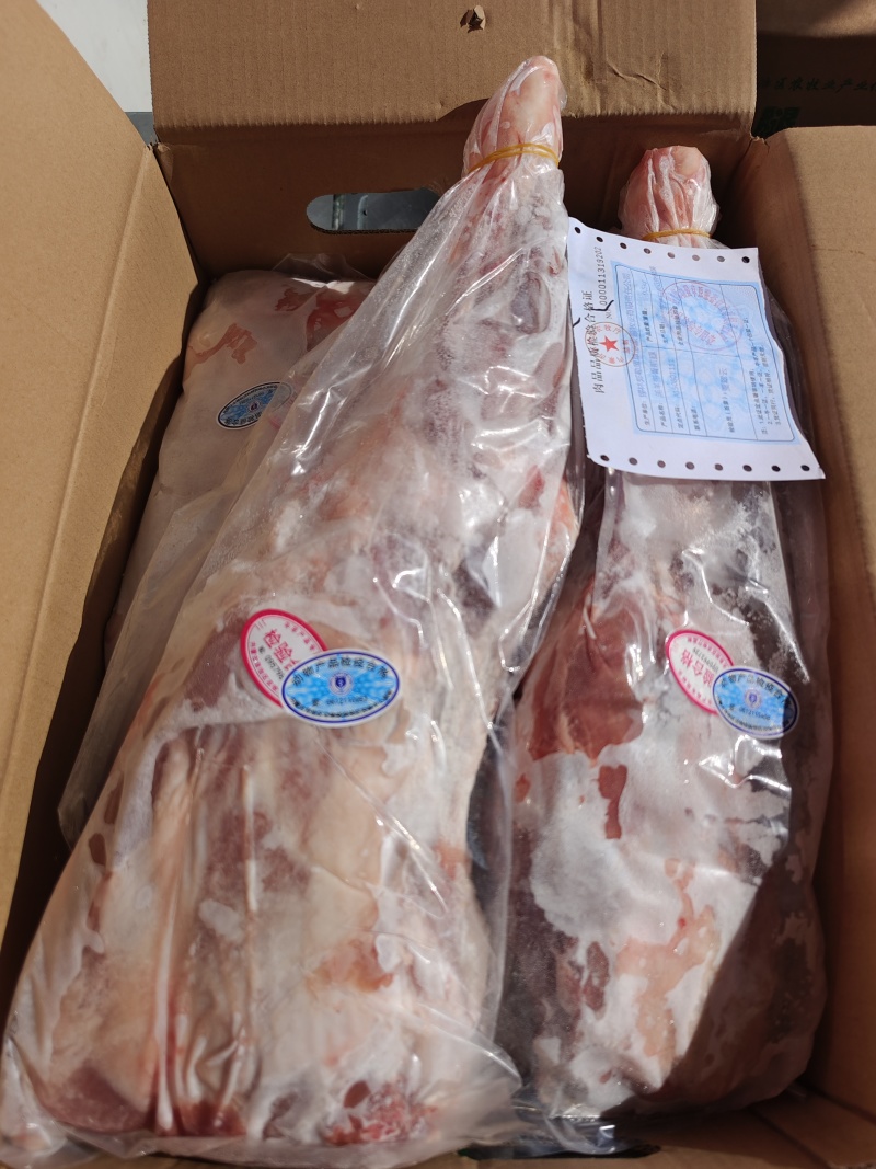 【羔羊带骨前腿】草地羊的标准件19斤，烧烤必备！鲜嫩可口