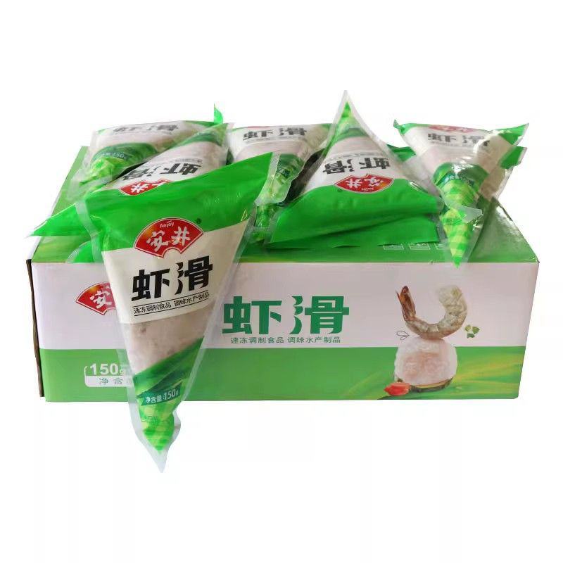 安井虾滑锁鲜装虾仁水煮即食虾煮汤虾肉丸子商用火锅食材虾泥