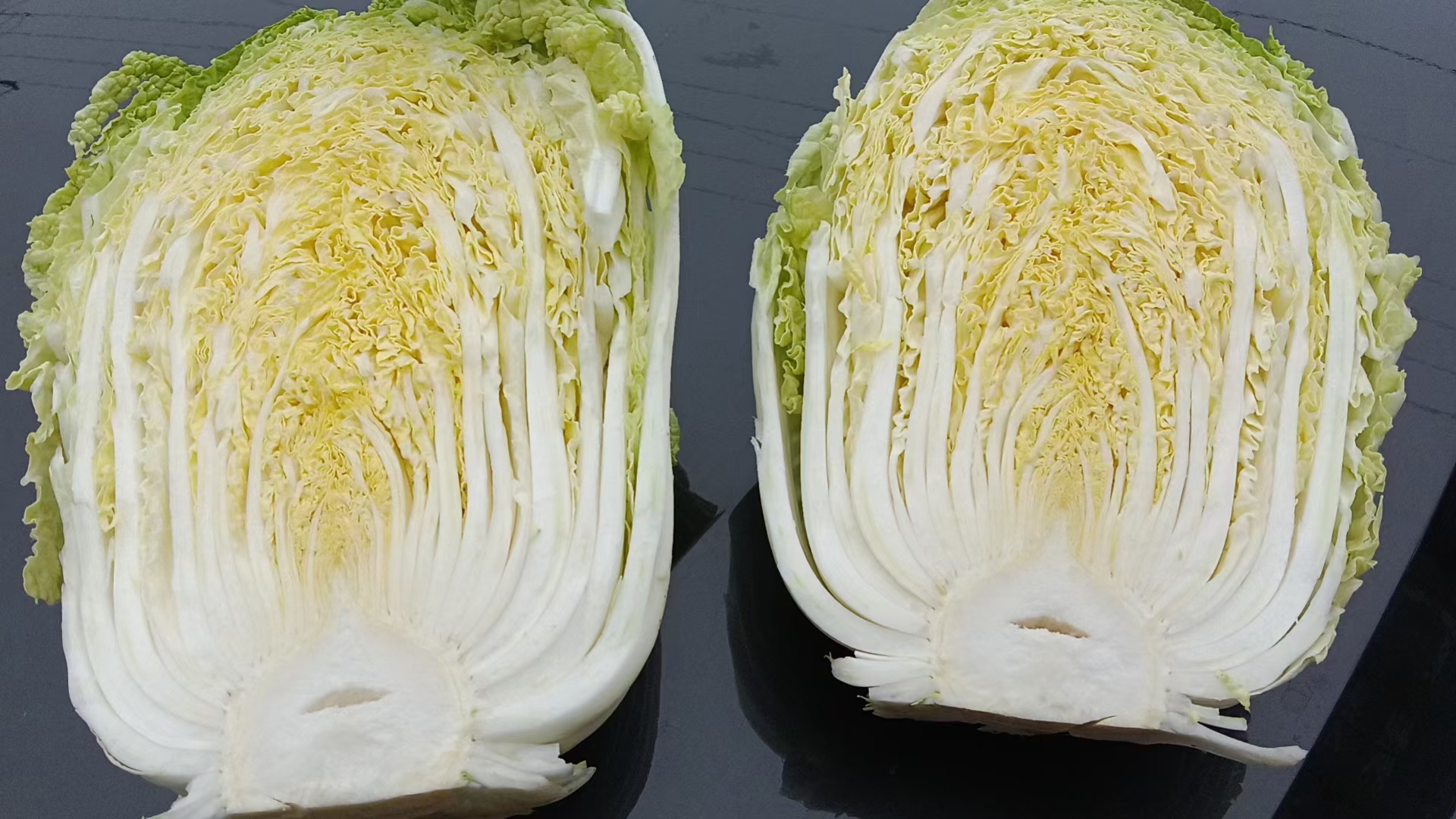 白菜洗净切片图