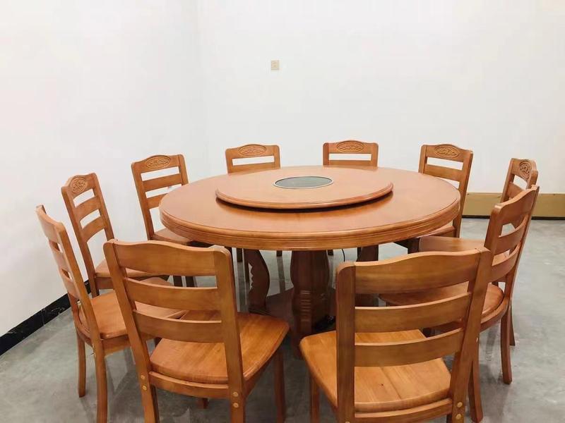 凤尾圆桌一桌六椅1.3米，1.5米