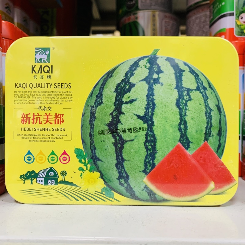 卡其美都西瓜种子超甜易坐果中早熟瓤色艳红不空心酥脆