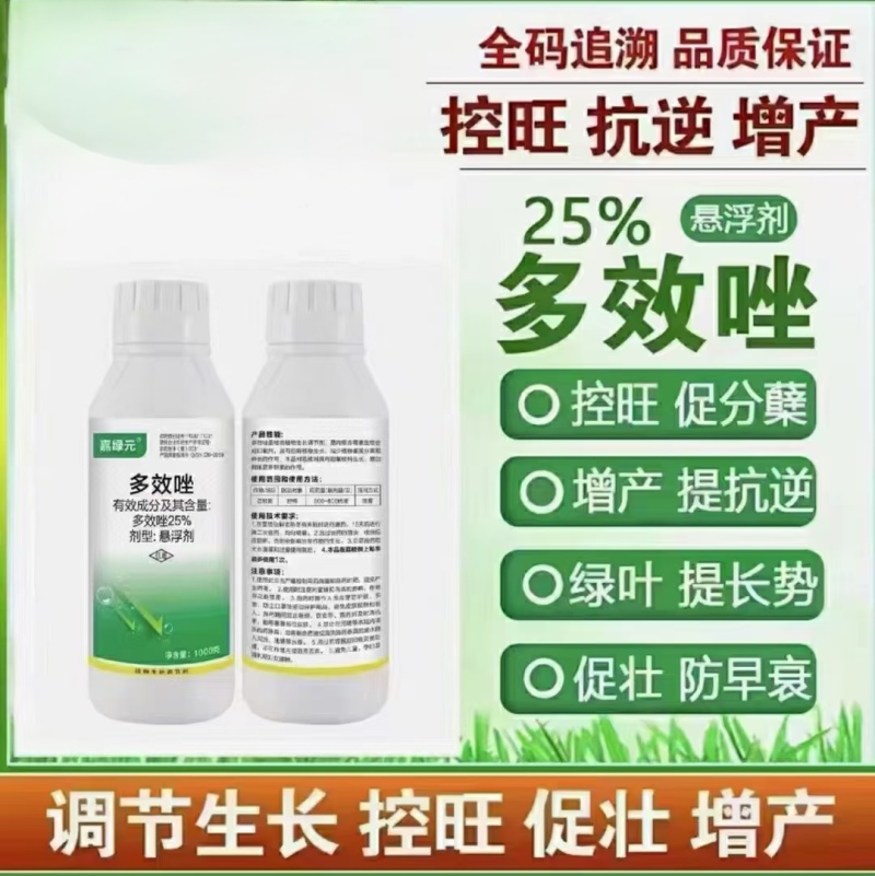 多效唑矮壮素多郊唑小麦控旺剂花生专用控旺药矮化剂果树促控