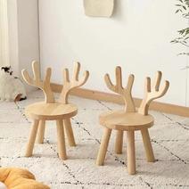 儿童实木可爱动物卡通凳创意宝宝椅幼儿园靠背家用换鞋凳小鹿